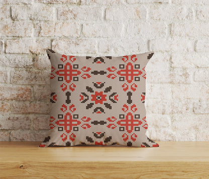 Cross Stitch Cushion Cover Ukrainian Flower Pillow Cover