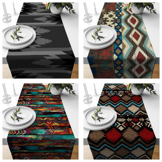 Aztec Table Runner Tribal Kitchen Runners Kilim Table Cloth