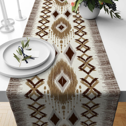 Rug Style Ethnic Turkish Kilim Printing Table Runner