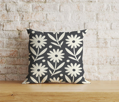 Repeat Pattern With Flowers & Leaves Cushion Covers