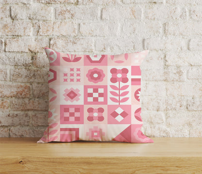 Scandinavian Pink & Orange Cushions  Cover Square Case