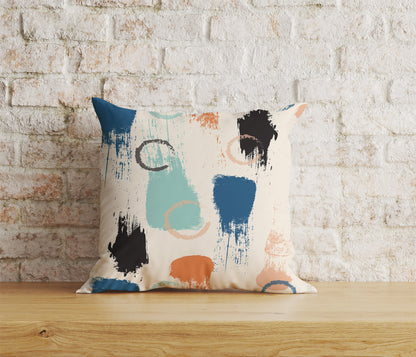 Abstract Brush Cushion Covers Colorful Texture Pillow Cover