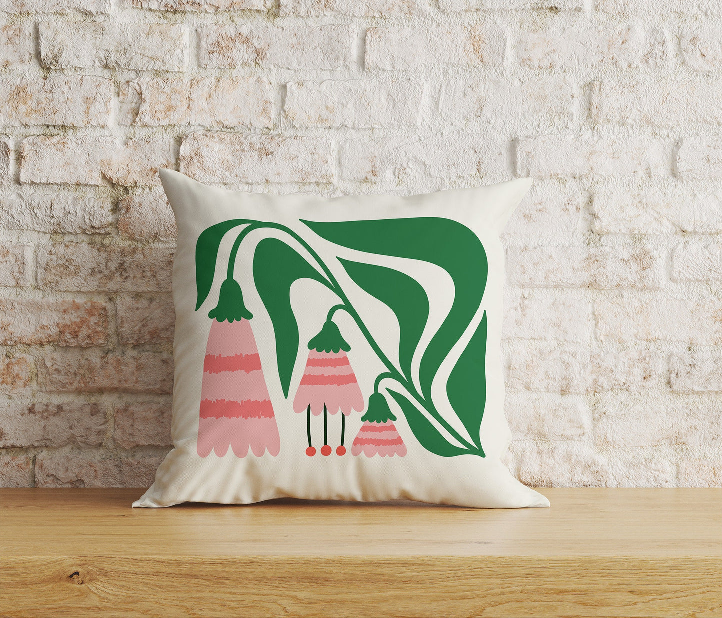 Wildflowers Abstract Floral Monstera Leaves Cushion Cover