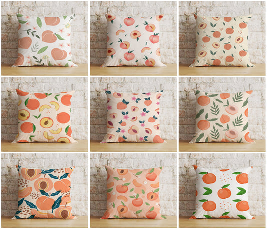 Fruity Peach Pillows Cover Peach Couch Cushion Covers