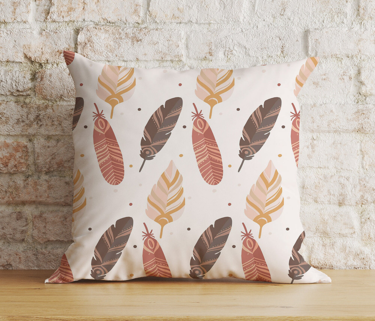 Feather Pattern Cushion Cover Wing Pattern Pillow Cover