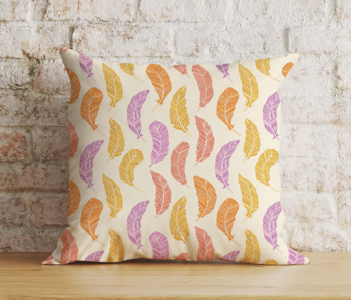 Feather Pattern Cushion Cover Wing Pattern Pillow Cover