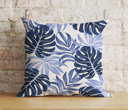 Navy Blue Cushion Cover Floral Home Decor Throw Cushions