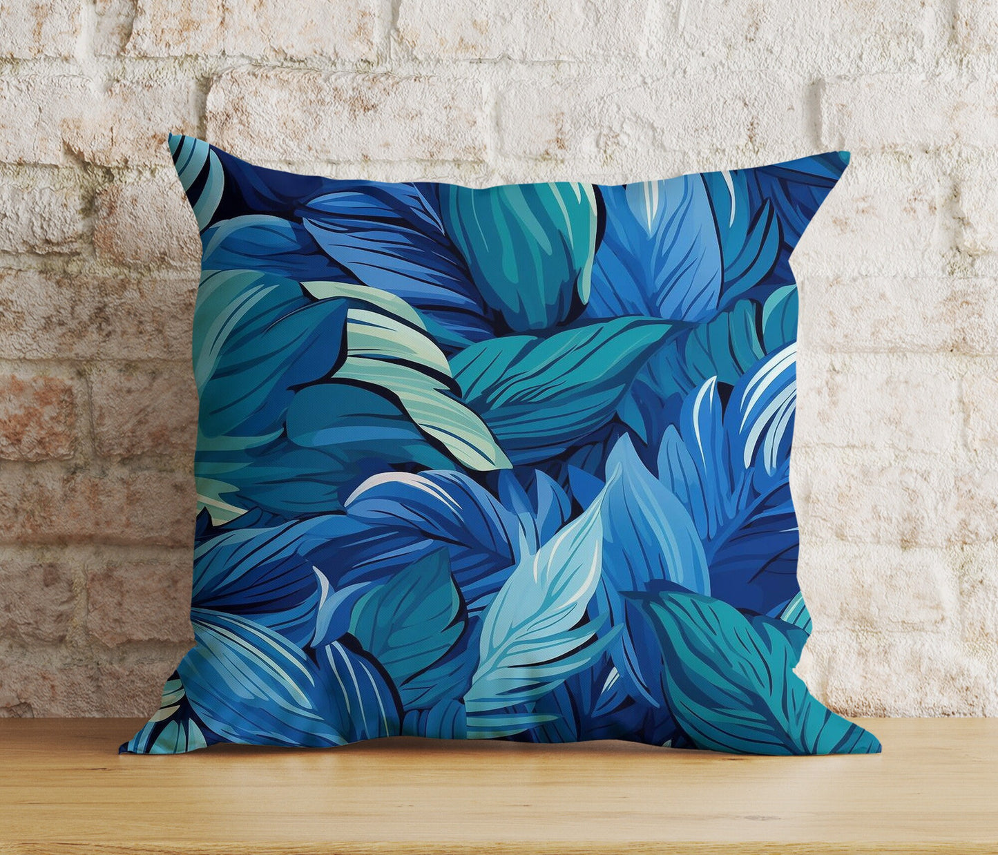 Navy Blue Cushion Cover Floral Home Decor Throw Cushions