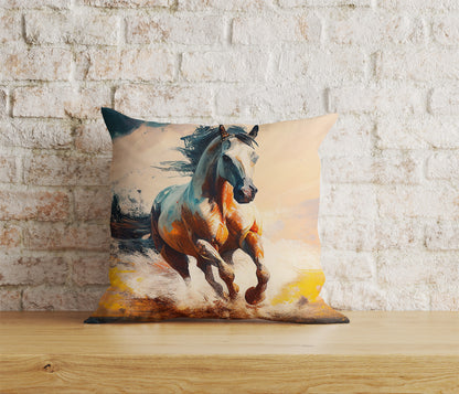 Horse Print Cushion Covers White Horse Pillow Covers