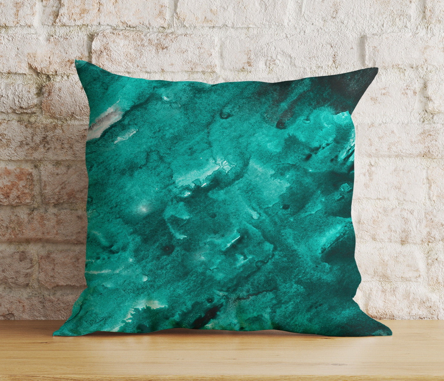 Turquoise Vivid Blue Abstract Home Decor Cushion Cover