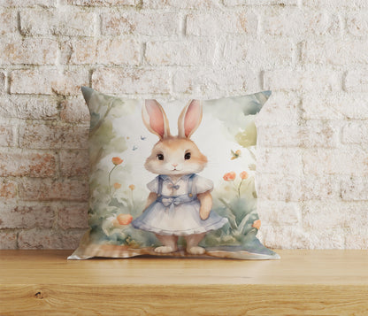 Bunny Rabbit Cushion Covers Bunny Vintage Pillow Sham