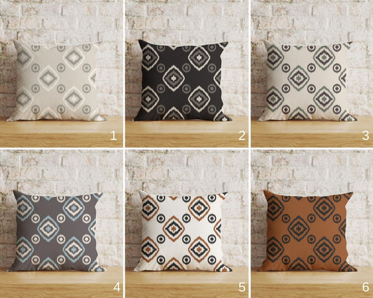 Geometric Ikat Cushion Covers Kilim or Rug Throw Cushions