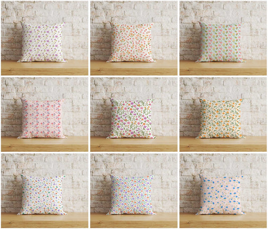 Small Floral Dot Cushion Covers Small Flower Pillow Covers