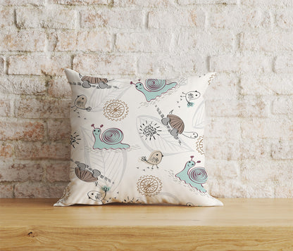 Snail Floral Cushion Cover Bug Scatter Cushions Euro Sham