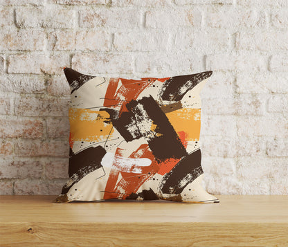 Abstract Brush Cushion Covers Colorful Texture Pillow Cover