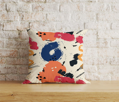 Abstract Brush Cushion Covers Colorful Texture Pillow Cover