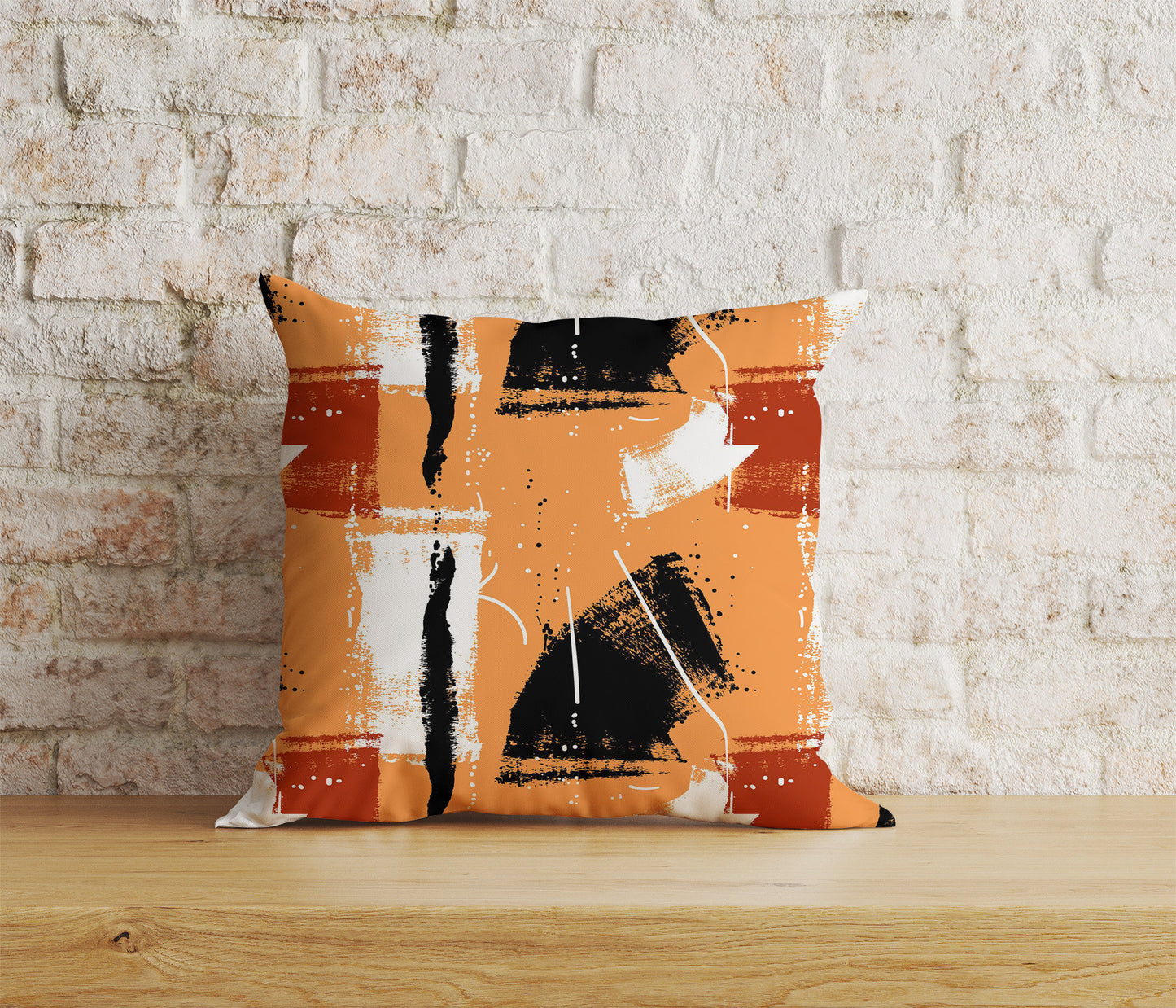 Abstract Brush Cushion Covers Colorful Texture Pillow Cover