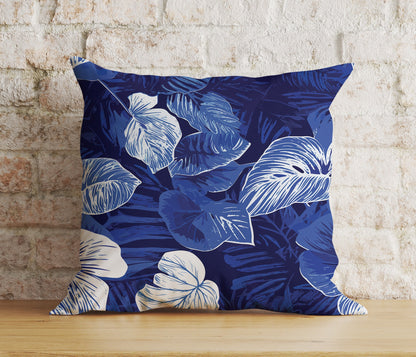 Navy Blue Cushion Cover Floral Home Decor Throw Cushions