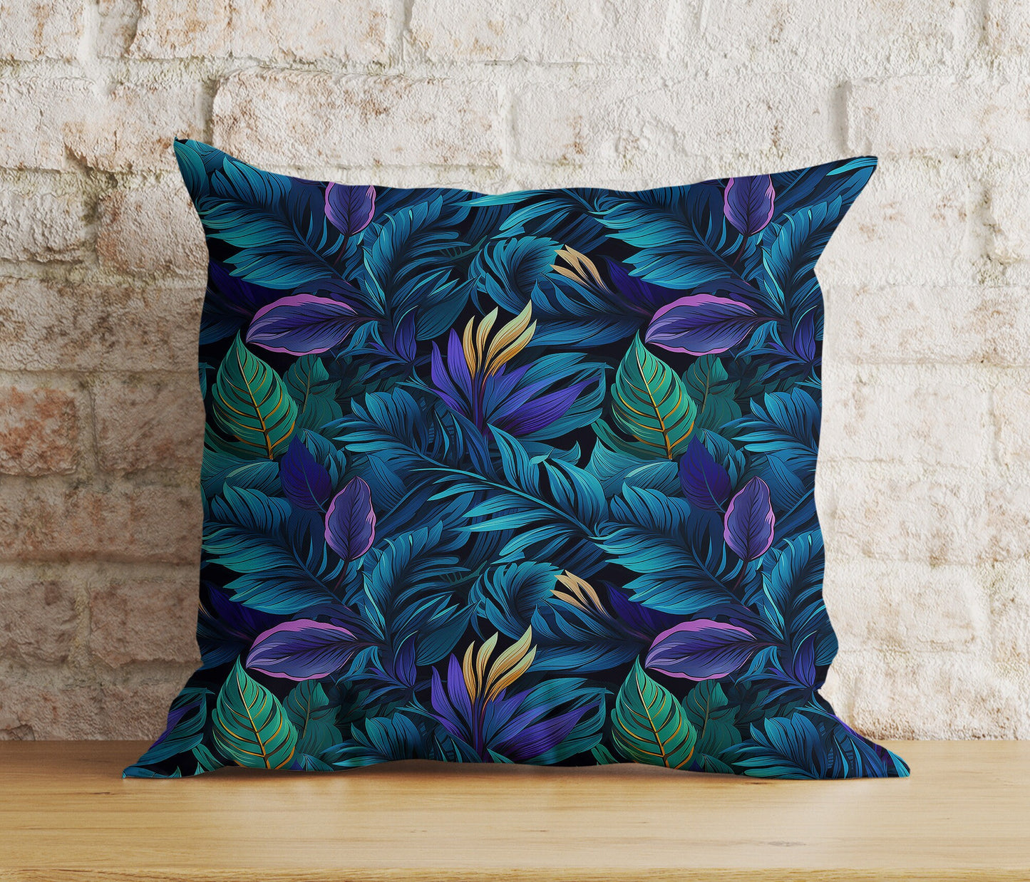 Navy Blue Cushion Cover Floral Home Decor Throw Cushions