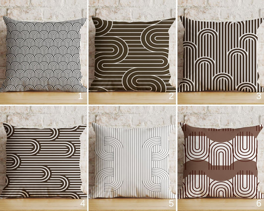 Mid Century Modern Pillow Cover Boho Abstract Cushion Cover