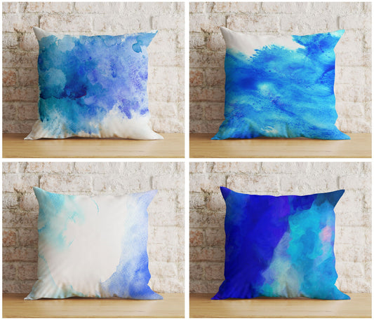 Blue Cloud Cushion Cover Navy Blue Bedroom Decorative Throw Pillow Cover