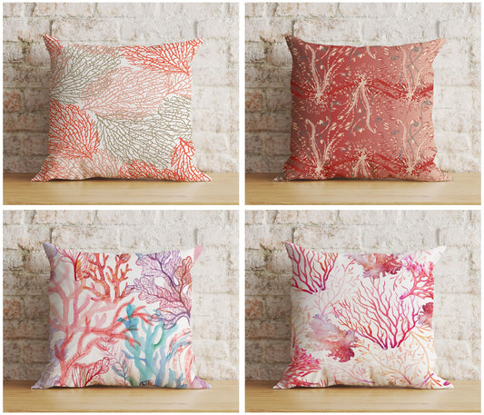 Coastal Marine Pillow Cover Coral Bedroom Cushion Cover