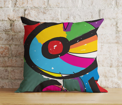 Colorful Abstract Cushion Cover Retro Style Pillow Cover