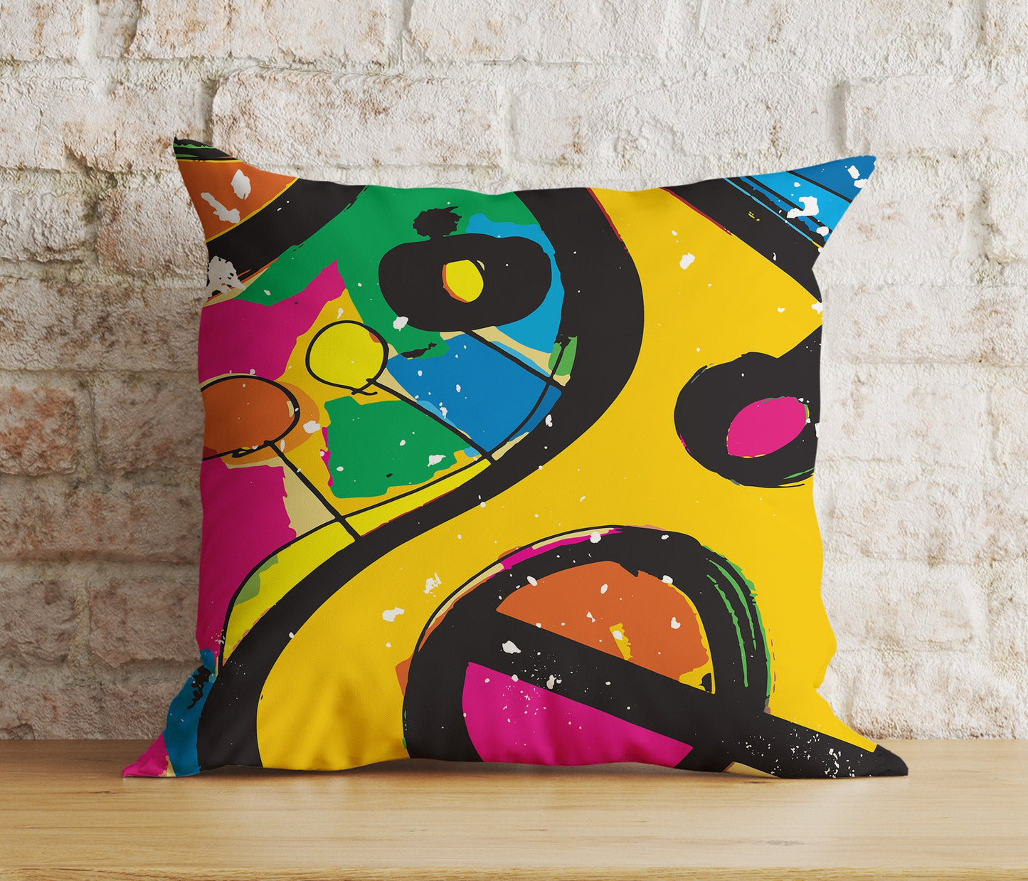 Colorful Abstract Cushion Cover Retro Style Pillow Cover