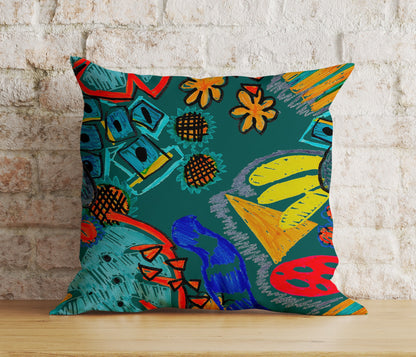 Colorful Abstract Cushion Cover Retro Style Pillow Cover