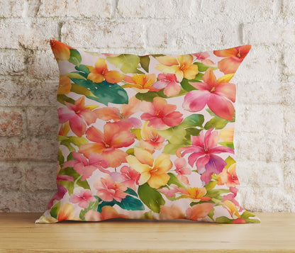 Exotic Floral Colourful Vibrant Flower Cushion Cover