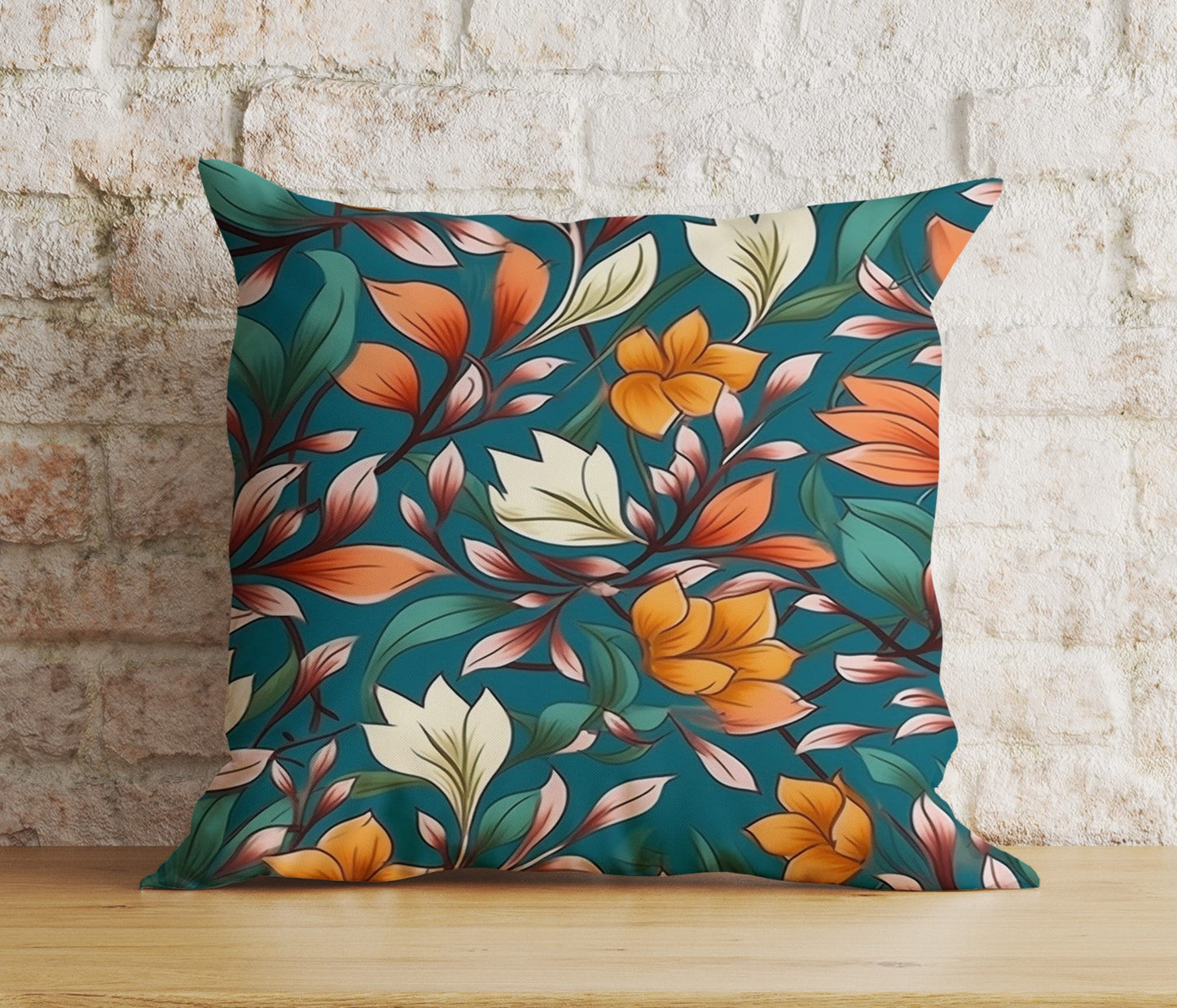 Colourful Floral Cushion Cover Bohemian Decor Pillow Cover for Sofa