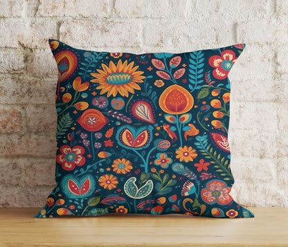 Colourful Floral Cushion Cover Bohemian Decor Pillow Cover for Sofa