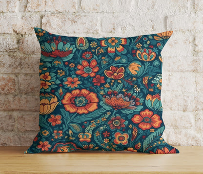 Colourful Floral Cushion Cover Bohemian Decor Pillow Cover for Sofa