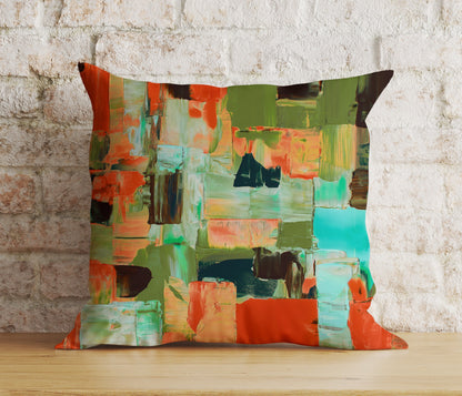 Retro-Inspired Abstract Geometric Vibrant Cushion Covers