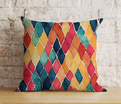 Retro-Inspired Abstract Geometric Vibrant Cushion Covers