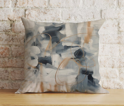 Floral Abstract Art Elegant Watercolour Cushion Cover