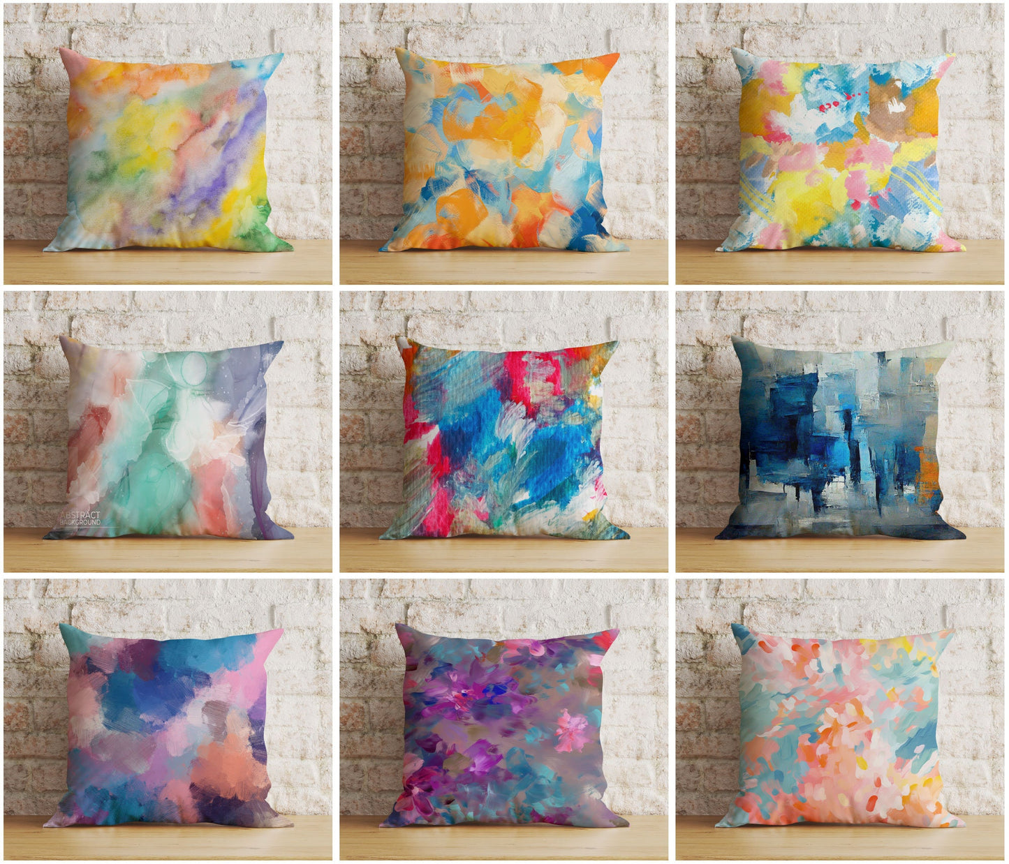 Colourful Abstract Cushion Covers Trendy Artistic Pillow Cover