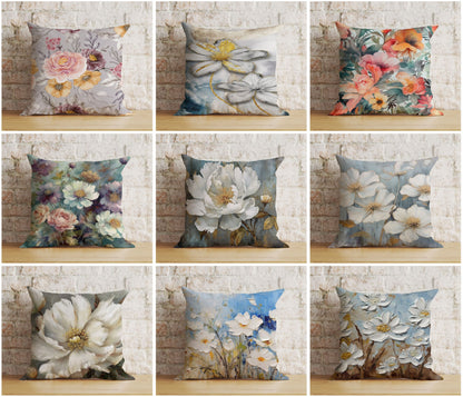 Flower Decoration Floral Living Room Cushion Cover