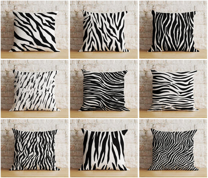 Zebra Print Stripe Zebra Pattern Cushion Covers