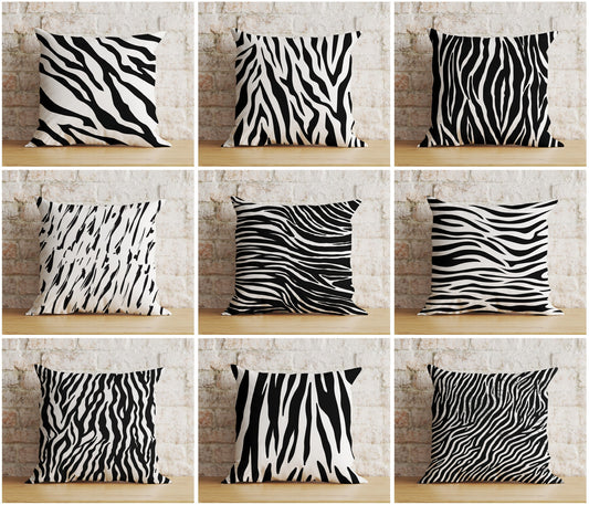 Zebra Print Stripe Zebra Pattern Cushion Covers