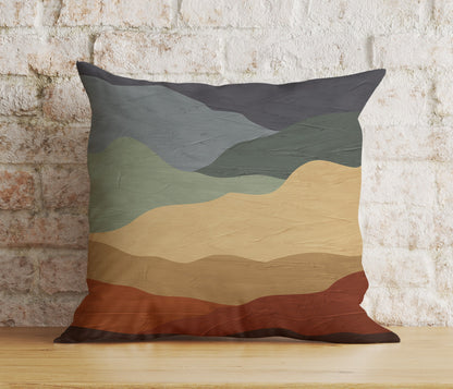 Abstract Landscape Cushion Cover Mountain View Pillow Cover Living Room