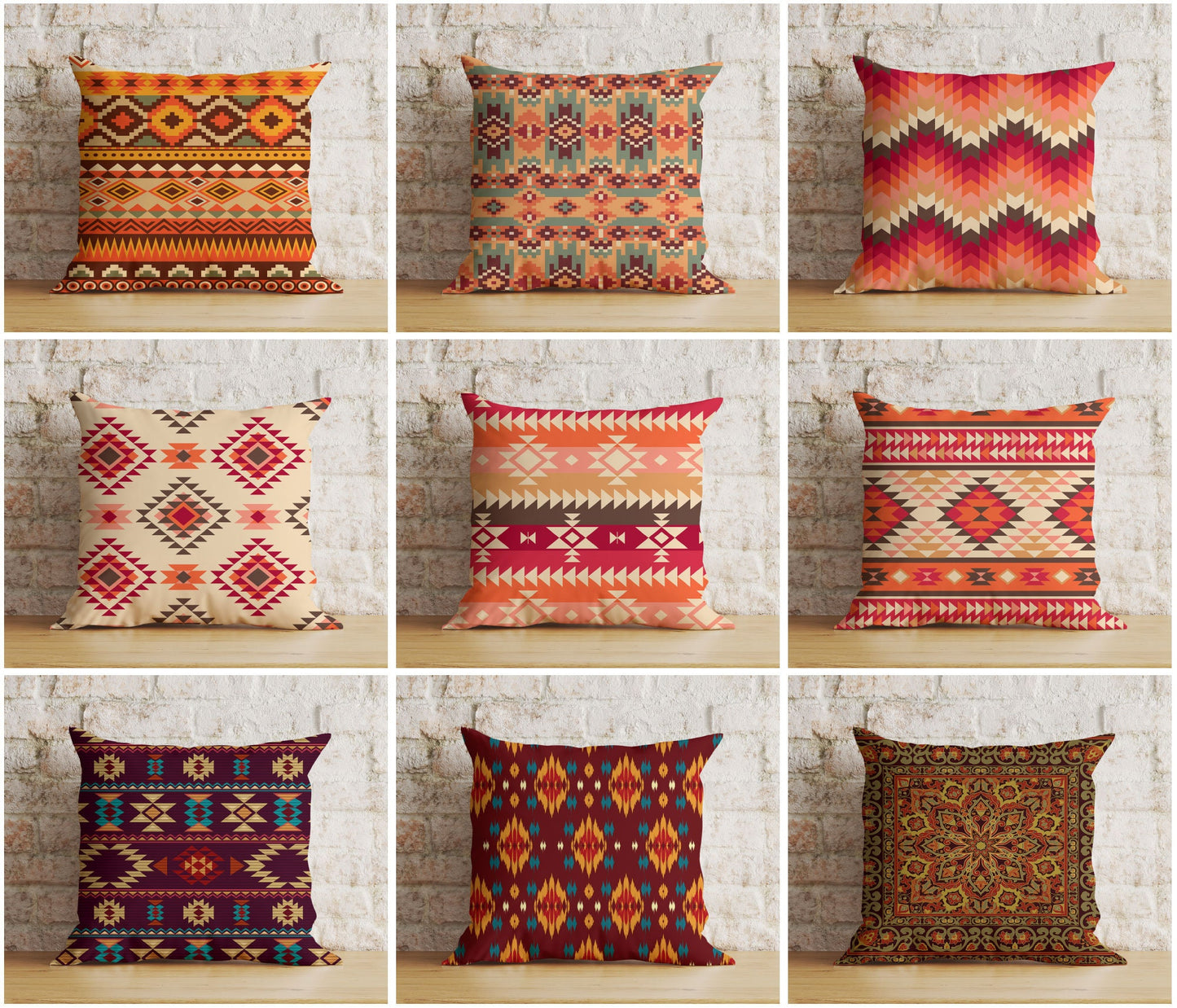 Turkish Kilim Cushion Cover Southwestern Tribal Bedroom Decor