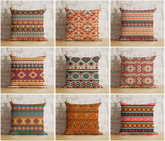 Ethnic Turkish Kilim Traditional Decor Cushion Cover