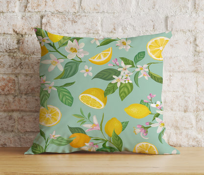 Spring Living Room Citrus Lemon Euro Pillow Sham Cover Any Size Cushion Cover