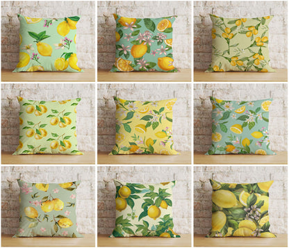 Spring Living Room Citrus Lemon Euro Pillow Sham Cover Any Size Cushion Cover