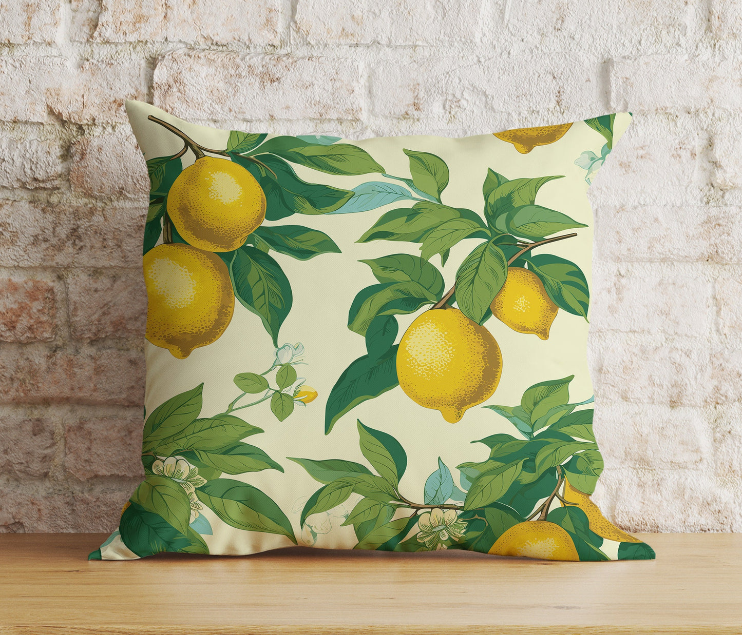 Spring Living Room Citrus Lemon Euro Pillow Sham Cover Any Size Cushion Cover