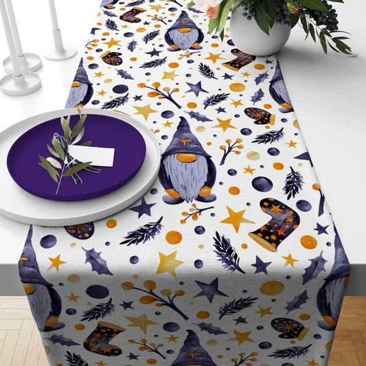 Happy Halloween Candy Colourful Cute Party Table Runner