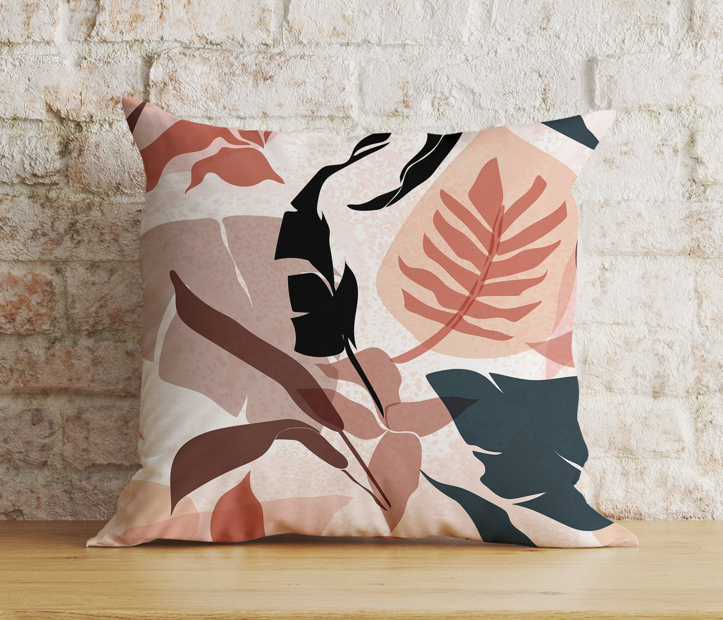 Abstract Floral Cushion Cover Mid Century Modern Flower Pillow Cover