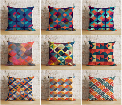 Colorful Geometric Retro Abstract Decoration Cushion Cover