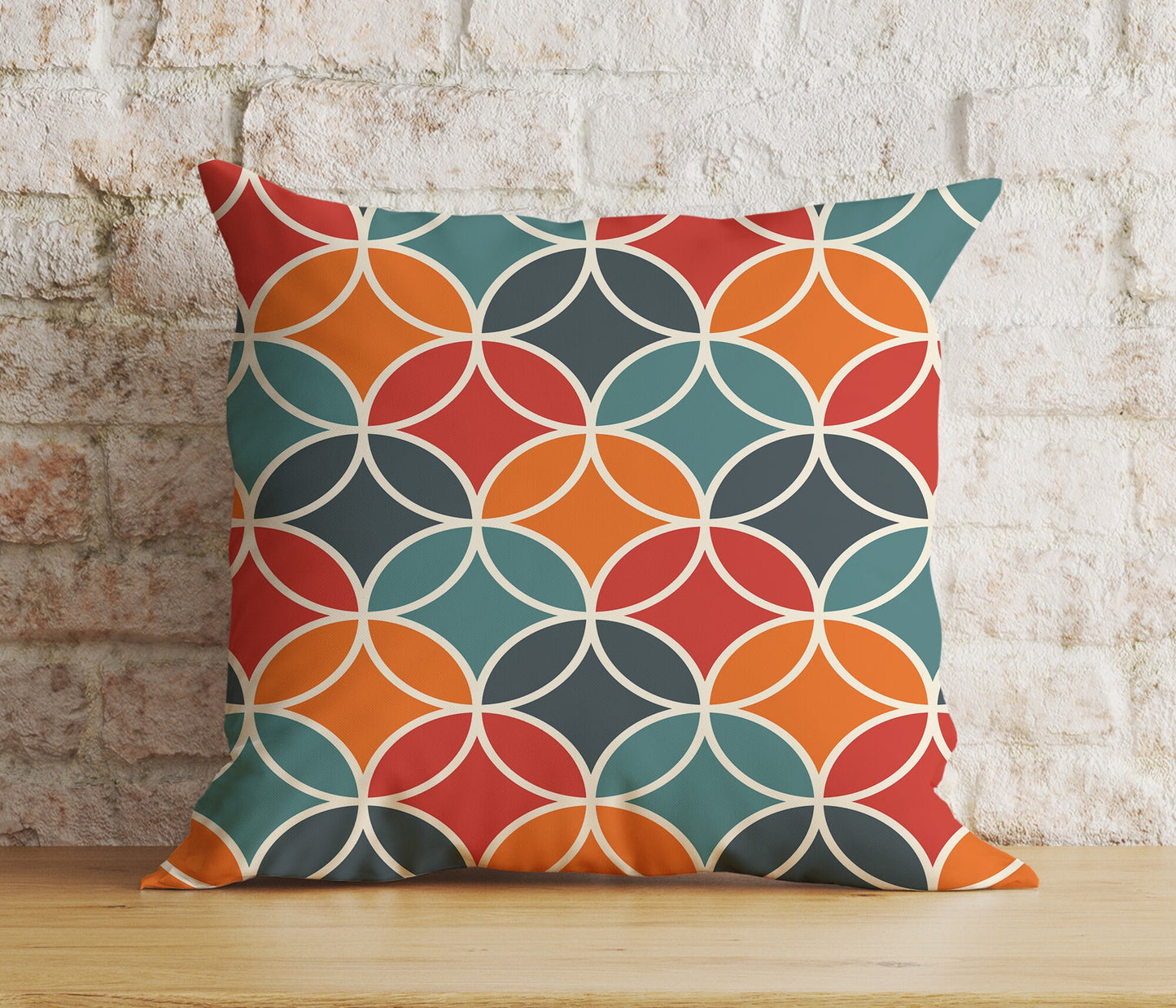 Colorful Geometric Retro Abstract Decoration Cushion Cover